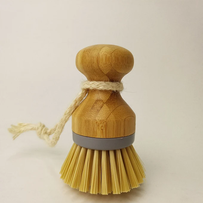 kitchen cleaning bamboo naturals round head dish washing brushes scrub brush with handle
