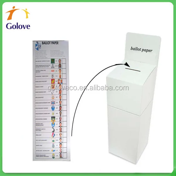 Foldable cardboard ballot and suggestion boxes