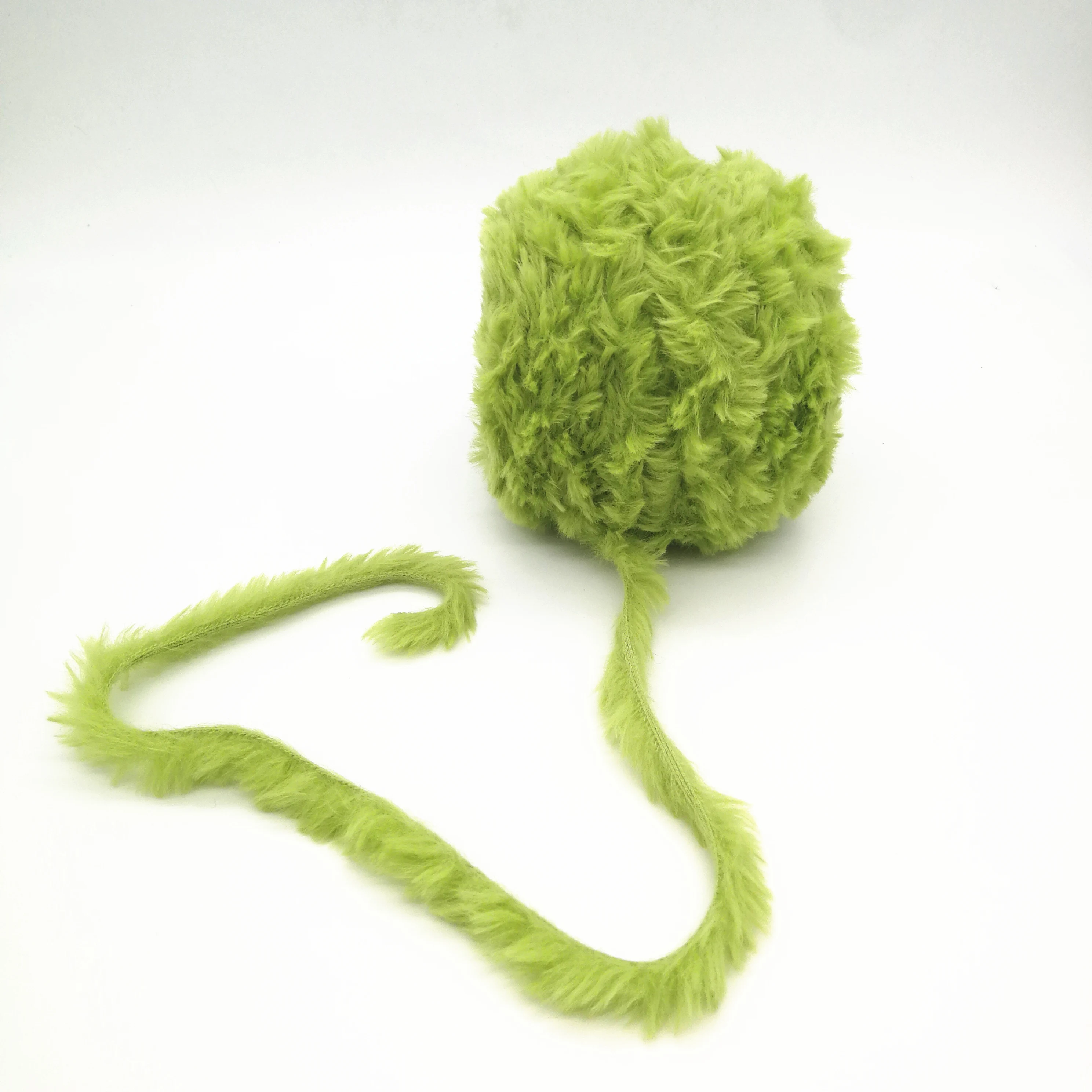 Faux fox fur soft fluffy fancy yarn 100% polyester knitting yarn for scarf hat carpet blanket cushion