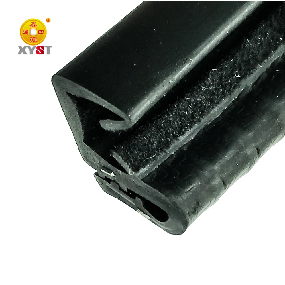 Custom Factory EPDM extrusion flocking seal strip for doors and windows