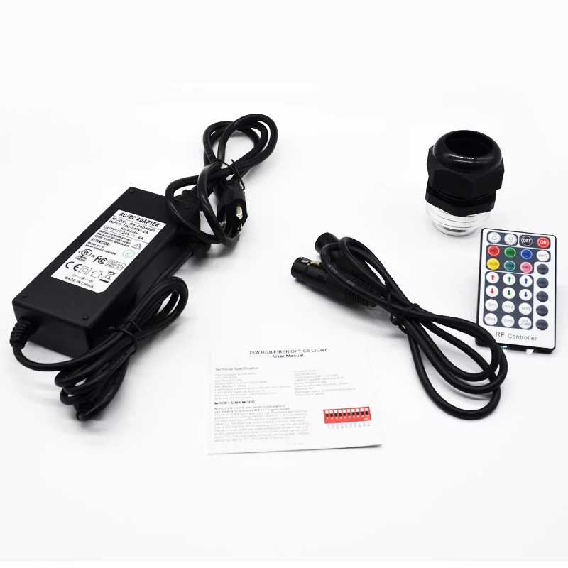 
90W RGB LED DMX Fiber Optic Light Engine with DMX Mode RF remote mode and Automatic mode 