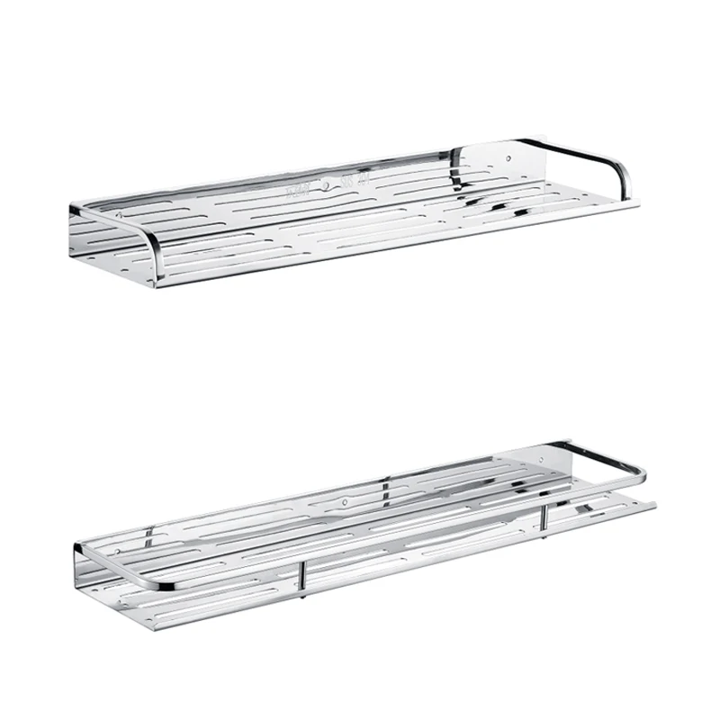 Stainless steel storage rack bathroom rack double - layer commodity shelf 304 wall-mountd sanitary rack