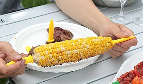 BBQ Grill Accessories Stainless Steel Corn Holder, Corn Skewers, Corn Cob Holder