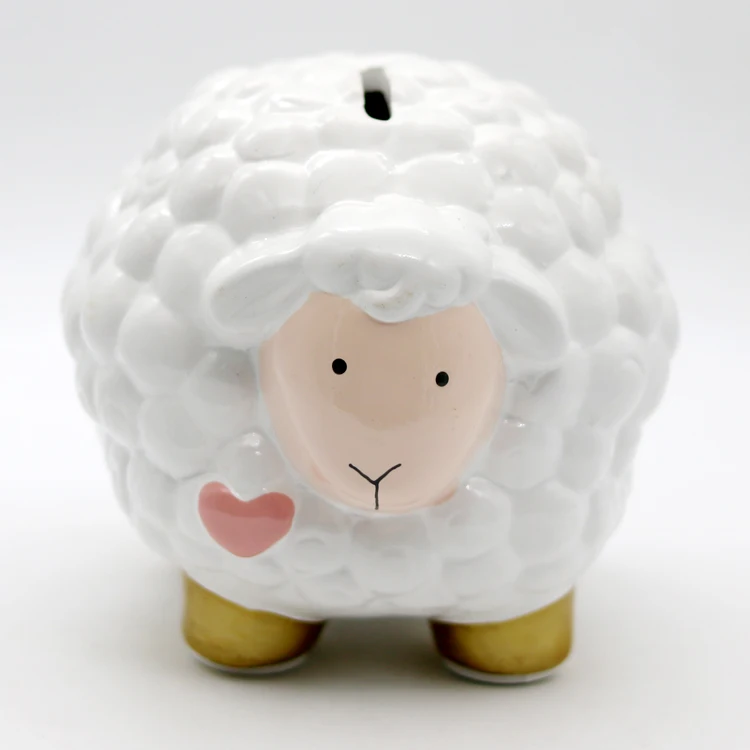 
Cute ceramic doll custom box coin bank doll for adult 