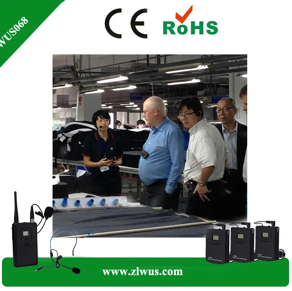Portable Tour Guide System Receiver WUS800R Audio Guide/ Sound Wireless System for factory tour/walking tours