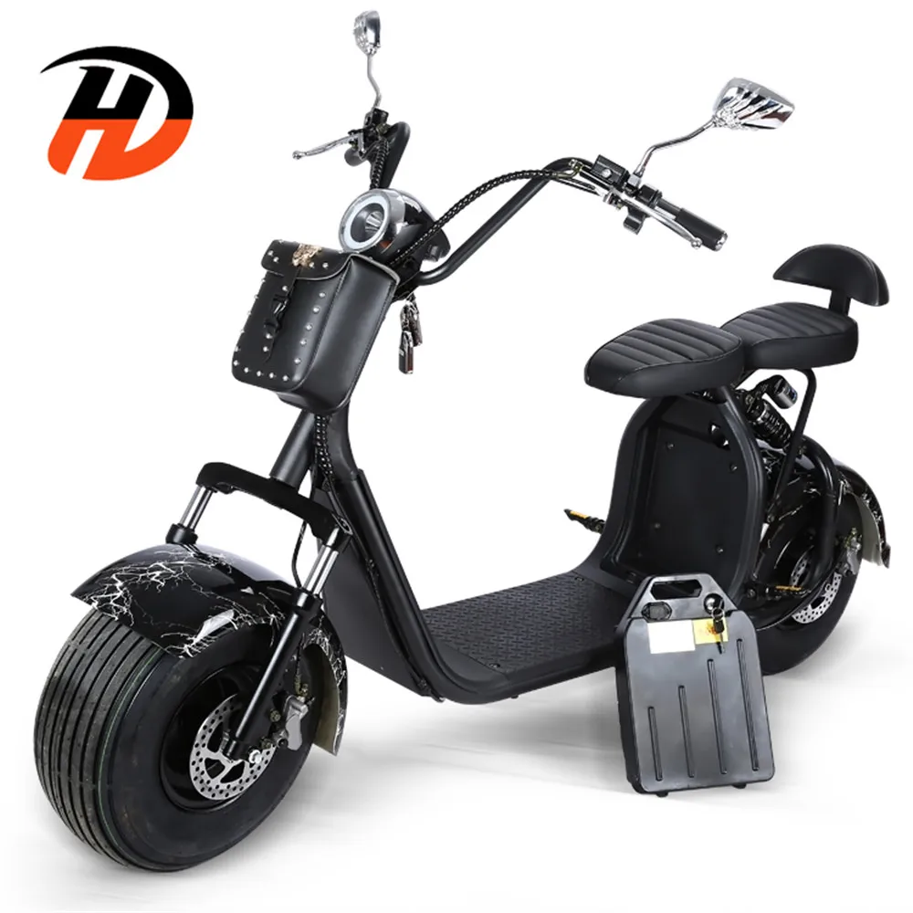 [EU Stock] Good Waterproof 35-45km/h 1500W Electric Scooter fat tire electric scooter with double seat