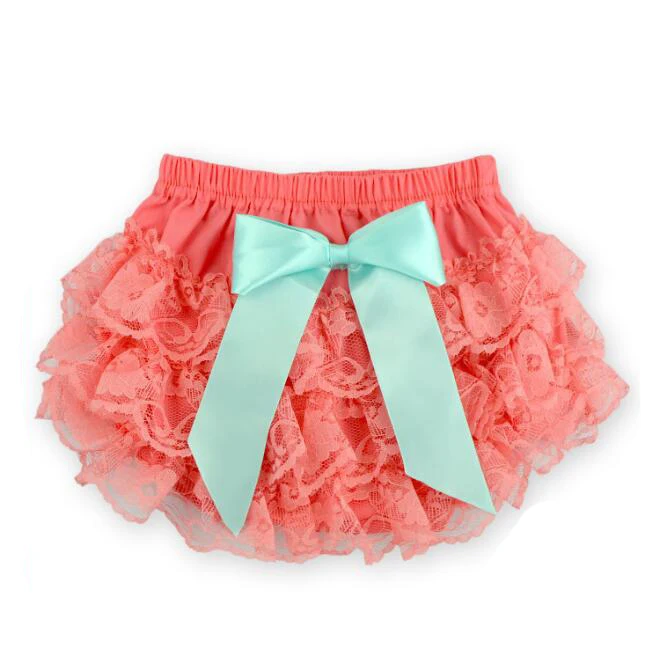 
Factory cheap Newborn Infant lace diaper covers children ruffle bloomers baby underwear 