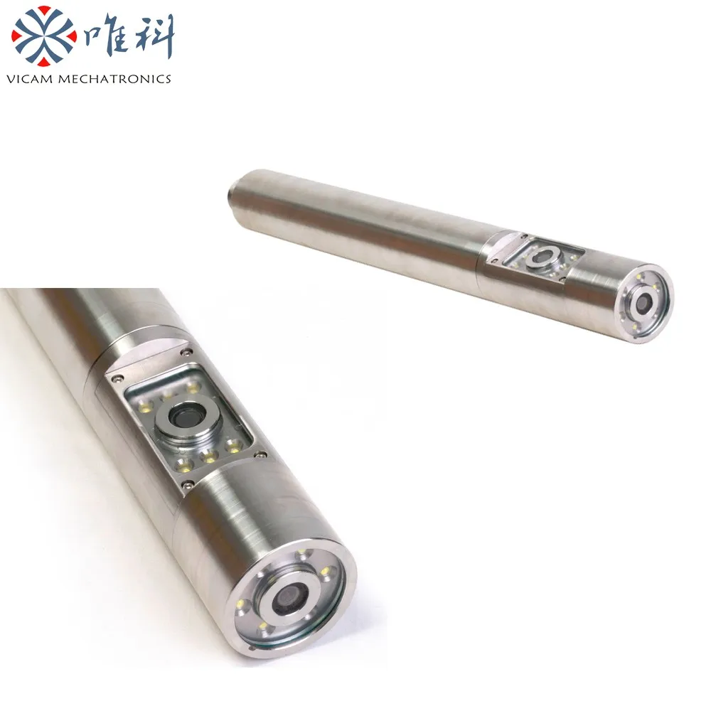 Vicam manufacturer of underwater 360 degree Rotary deep well soft cable  pipe inspection Camera Dual View
