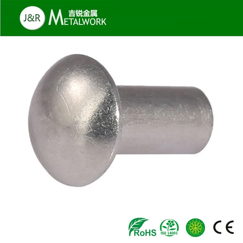 Carbon Steel White Galvanized solid Round head rivets