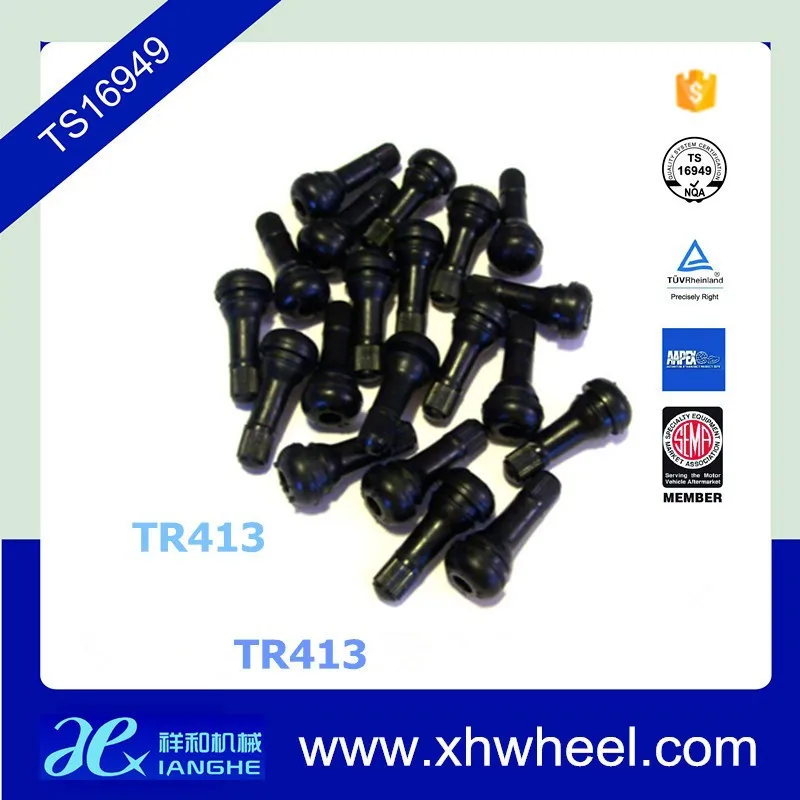 Универсальный TR413 Snap In шин клапан стебли короткие черные резиновые крышки клапана