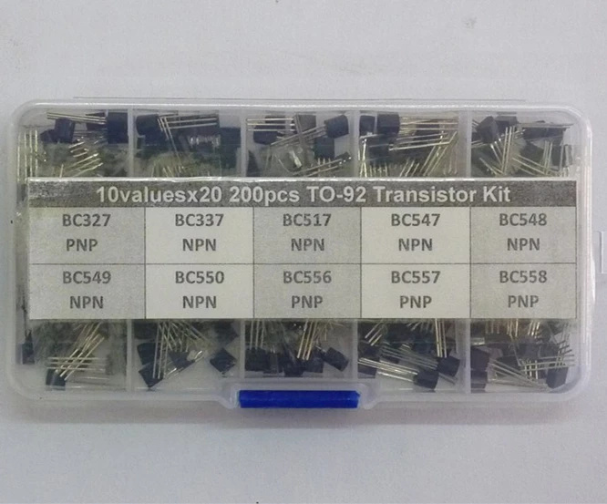 Набор транзисторов TO-92 200 шт./лот 10 значений * 20 шт. набор BC327 BC337 BC517 BC547 BC548 BC549 BC550 BC556 BC557