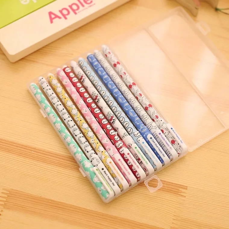 School Supplies China Free Sample Kawaii Gel Pen Set 6/10 Pack