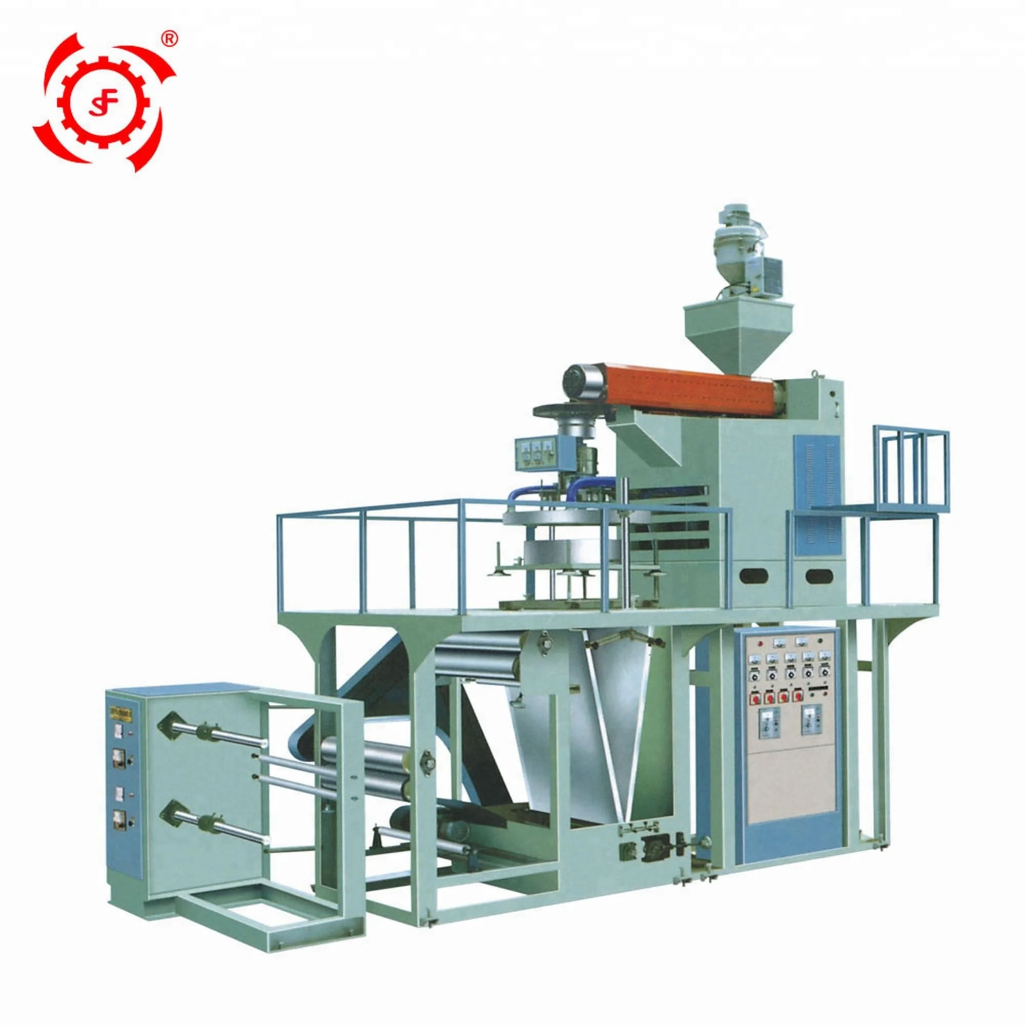 
LIFENG Biodegradable High Speed rotary head pe shrink hdpe ldpe aba plastic extruder blowing film making machine price 