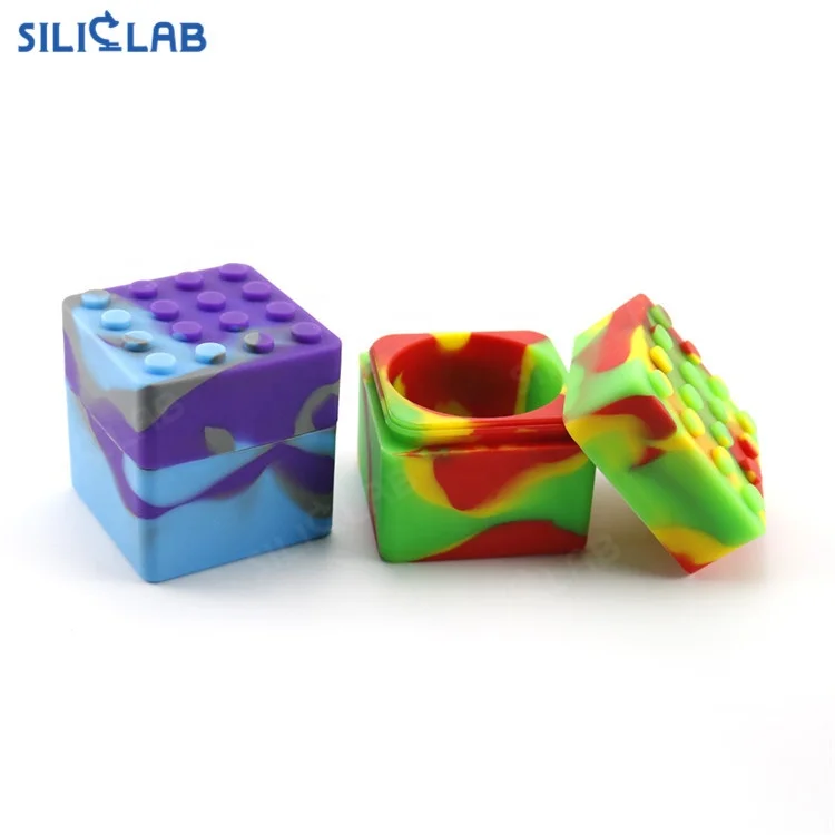 Premium Silicone Custom Dabs Oil Storage Lego Silicone Container Wax