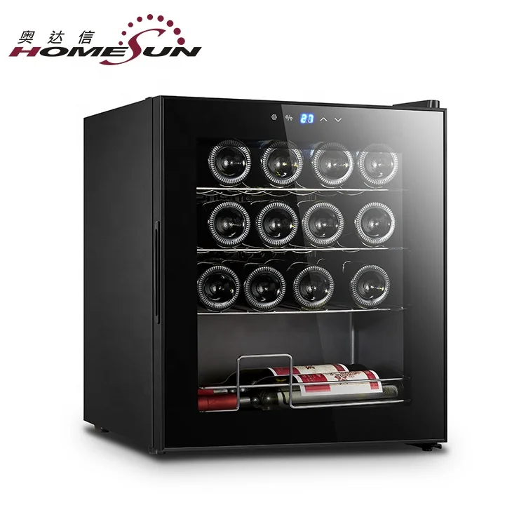 OEM 16 Bottles Small Mini Bar Beverage Cooler, Glass Door Chiller Mini, Mini Wine And Beverage Refrigerator