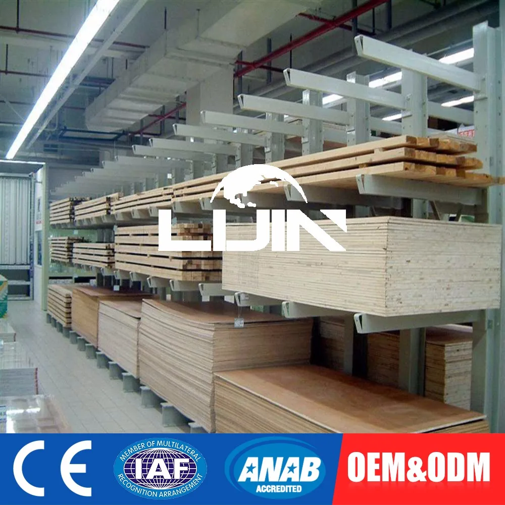 Custom Size Tube Warehouse Cantilever Racking Storage Garage Shelf For Rebar Storage