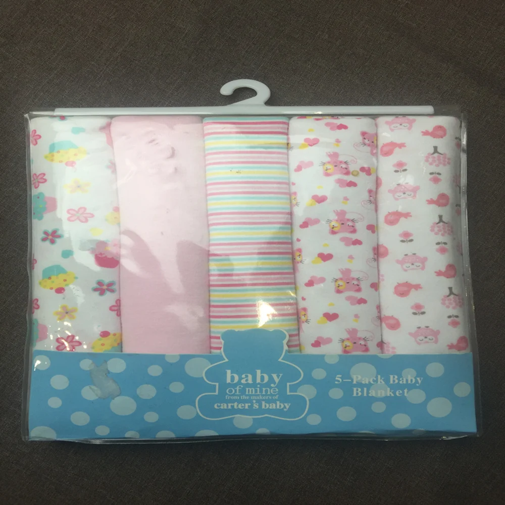 Briantex factory manufacture 100%soft cotton Baby Blanket Comfortable  Flannel Baby Receiving Blankets