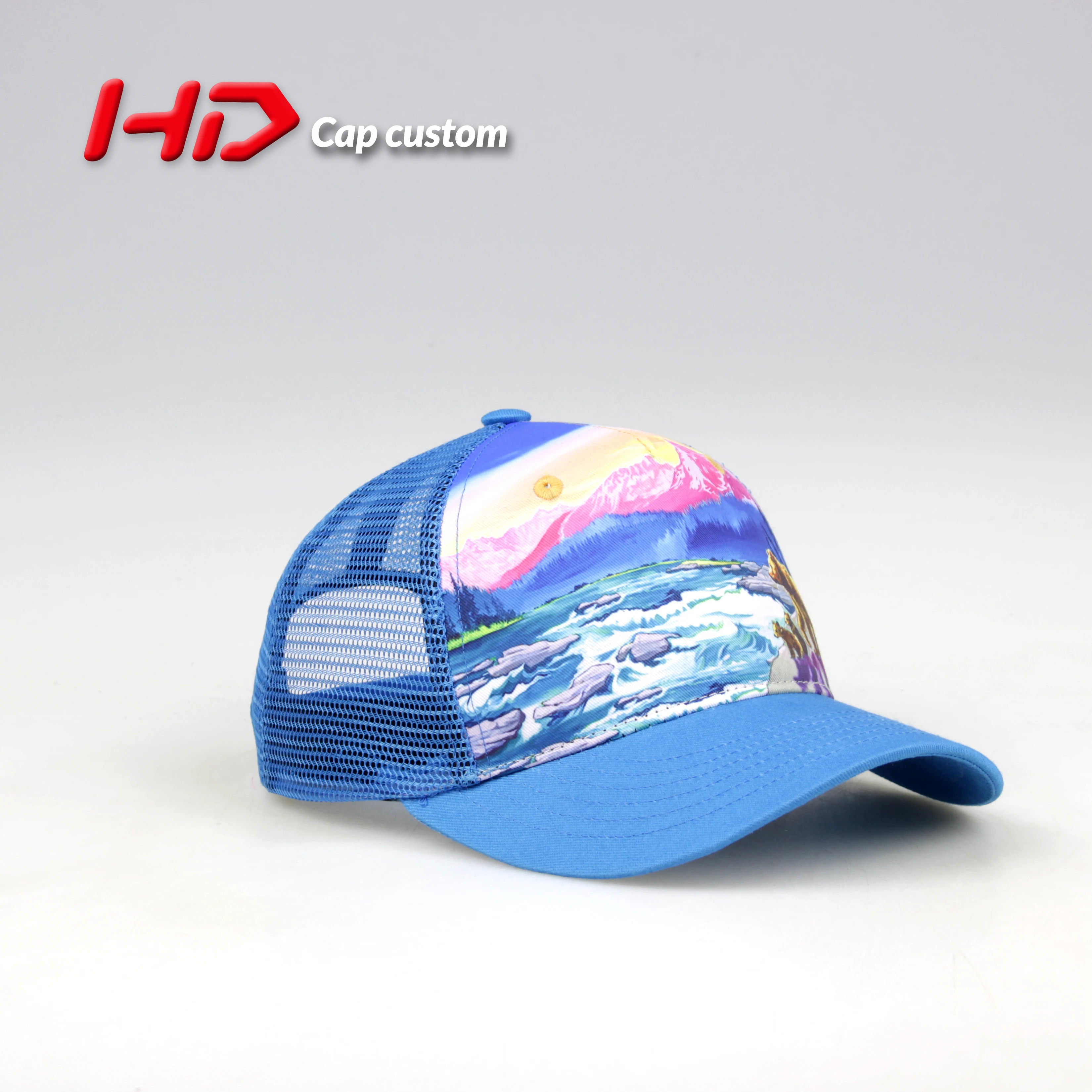 Дышащая Полиэстеровая шляпа с логотипом на заказ, 2021, сублимационная шляпа-тракер с животными, шапка-тракер с цифровой печатью, Кепка-тракер