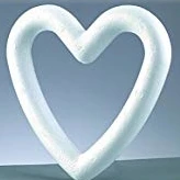 Оптовая продажа Сделай Сам белый твердый пенопластовый венок в форме сердца для украшения