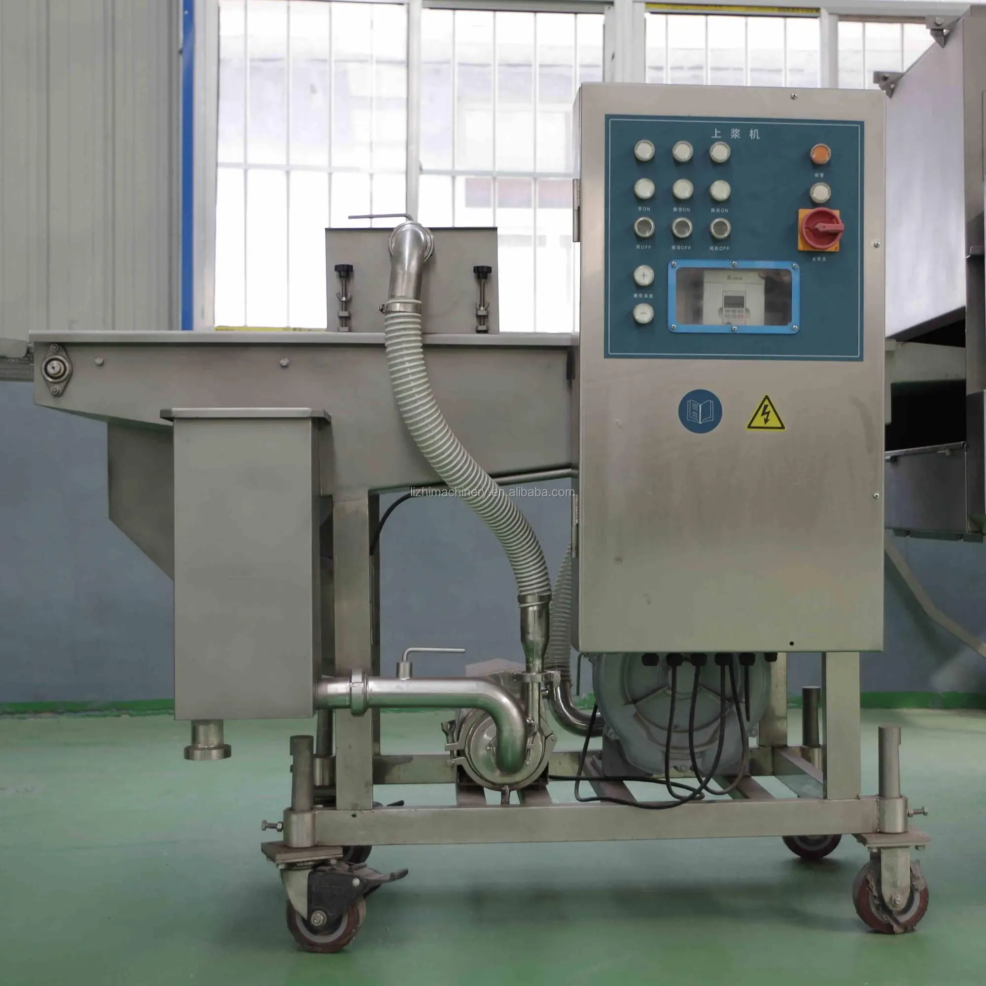 NJJ-600 Industrial commercial chicken nuggets and burger patty batter coating Battering Machine (Dipper)