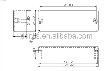 Donlis 5 String humbucker Bass Guitar Pickup Cover in Satin Black Color For Wholesale Plastic bobbin Parts