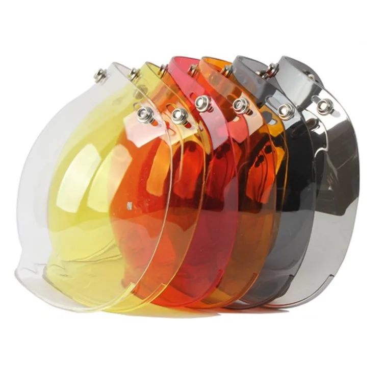 Универсальный 3-Кнопки Флип регулируемый объектив пузырь козырек уход за кожей лица щит маска для мотоциклетный шлем Capacete Casco половина шлемы