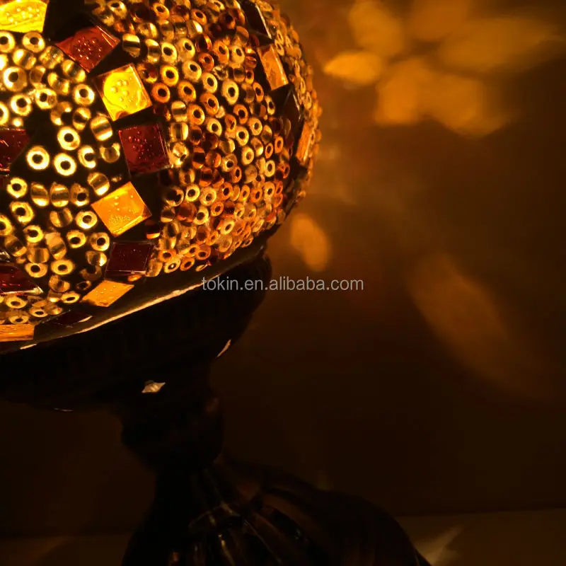 2015 New Design home decorative Made in China (TC1M01-2015) glass Handmade Mosaic Art Turkish table Lamps