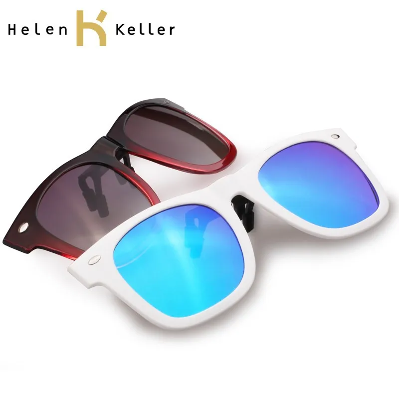 
Helen Keller Fashion Polarized Sunglasses Clip On glasses For Colorful Choice 