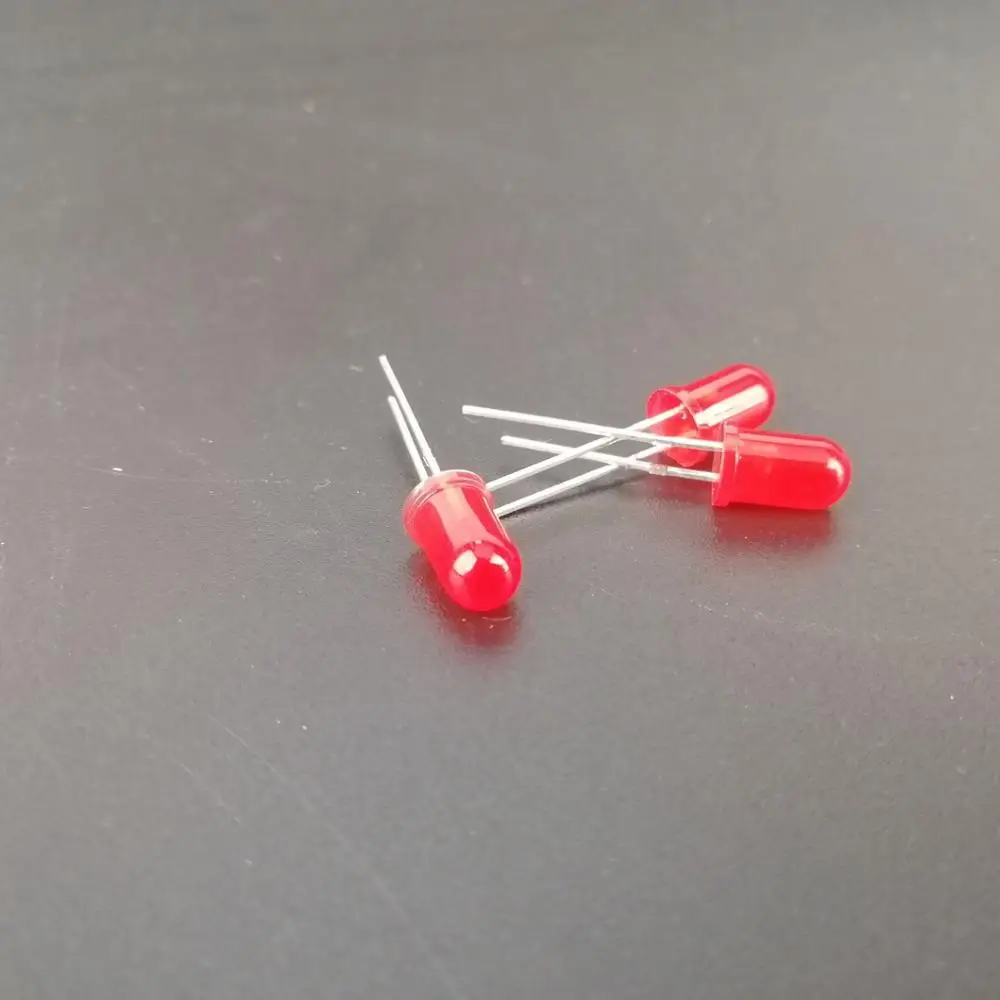 5mm red color Light Emitting Diodes round top led light  diode