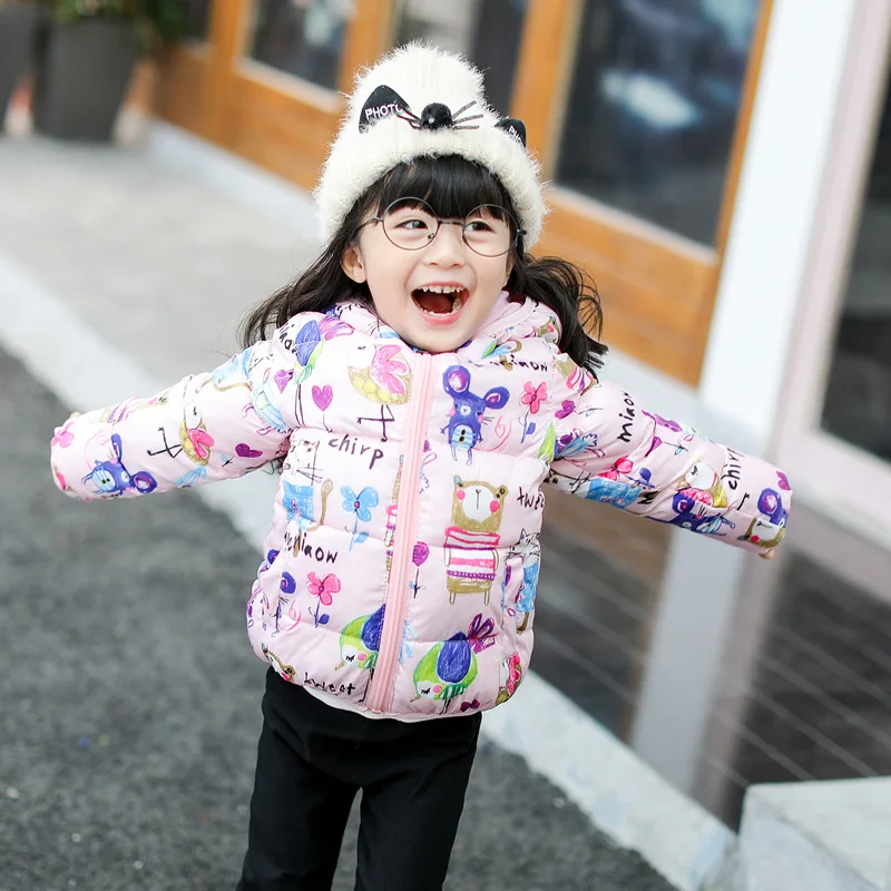 
Unisex Cartoon Winter Baby Outwear Clothes Warm Cotton Down Coat Hoodies Jacket 