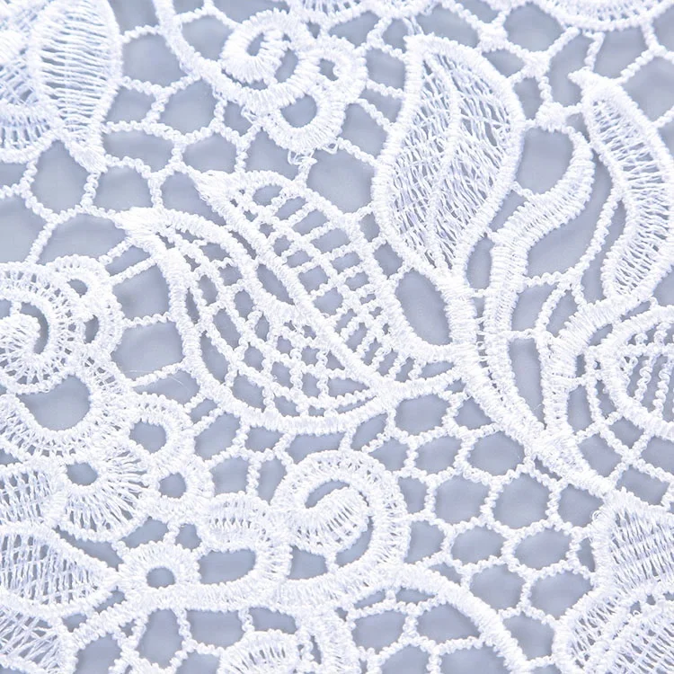 
Cheap chemical lace fabric 100% Polyester Embroidery Lace Trim in Shantou factory 
