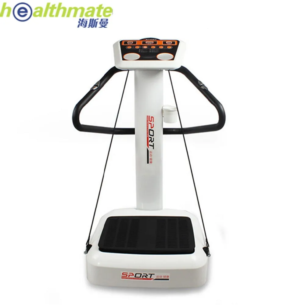 Вибрационная платформа, Модернизированная фитнес-машина для всего тела, массажер для физических упражнений Crazy Fit с регулируемой скоростью, лентой сопротивления уровня 2