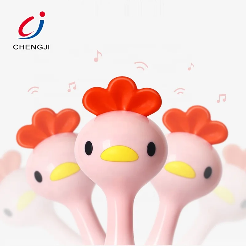 Educational plastic musical mini animal shape rattle toys for baby