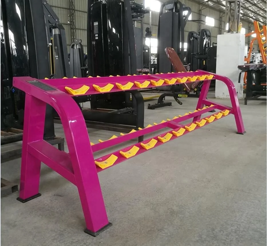 Sport Exercise Machine Weight Lifting Fitness Equipment Hex Neoprene Rubber Dumbbells Set Rack Wholesale Cast Iron Home Unisex