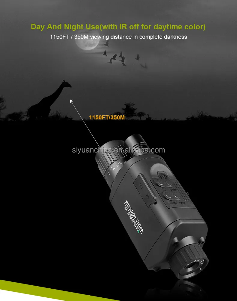 
Bestguarder mortable digital night vision monocular camera with wifi function 