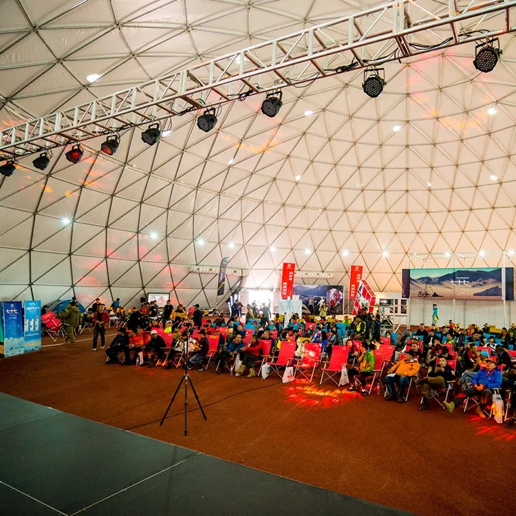 Mega Dome Tent Cheap Price Soundproof Geodesic Event Marquee White 850g/sqm PVC Coated Polyester Fabric Shelter Dome 5 Years