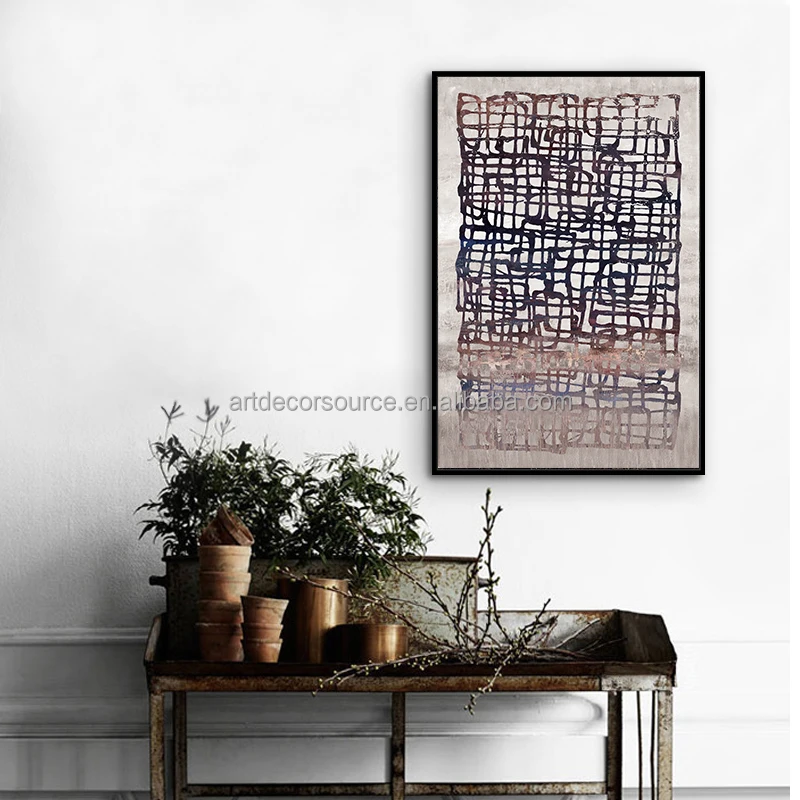 
Custom nordic decorative blue wall art canvas print abstract painting 