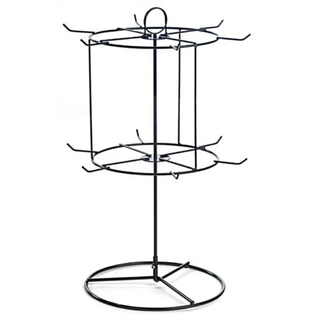 RUIMEIXIN 2 Tier  Countertop Spinning Wire Rack For Retail Store,Battery rack,Metal Rotating Jewelry Organizer, Keychain Rack