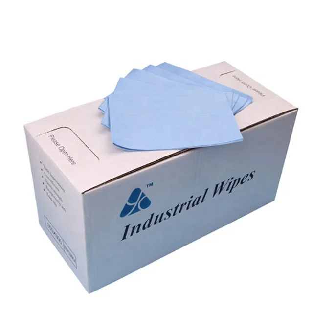 Spunlace Nonwoven Fabric White Cleaning Cloth,1/4 fold