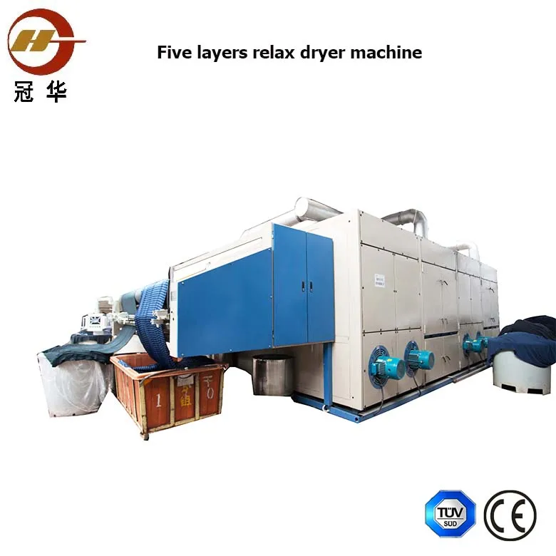 Textile five laryers relax dryer machine with high output and energy save