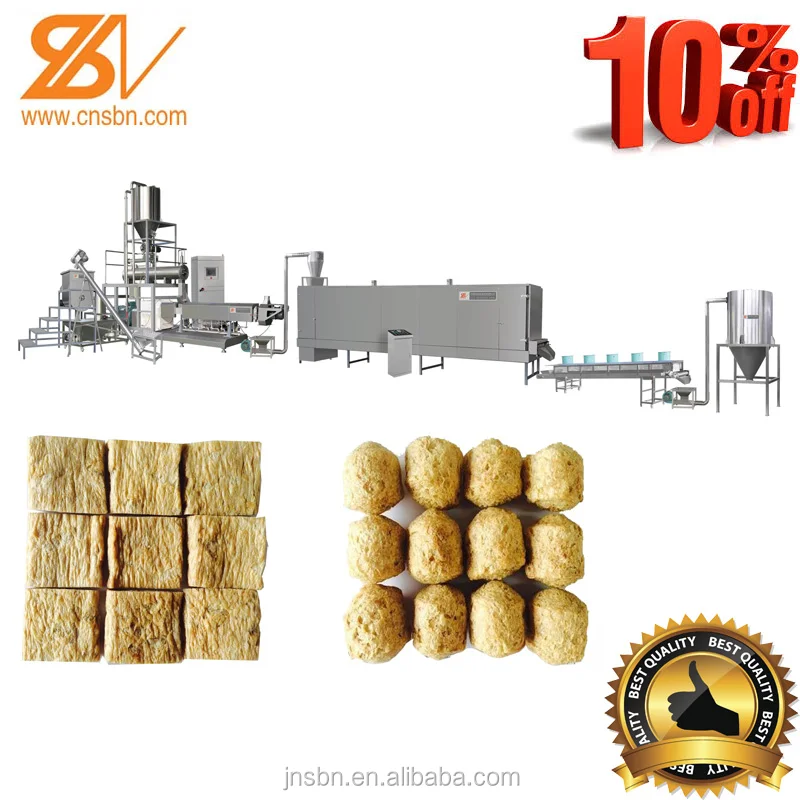 Soy Isolated Protein Production Line/Tvp/Tsp Soya Botanic Protein Making Machine