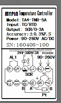 Mypin 2016 new SCR output PID temperature controller TA4-SNR-5A