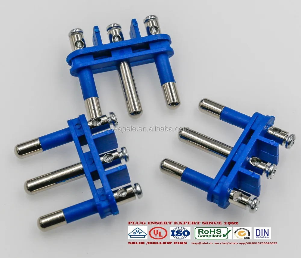 Italy 3 Pins Electrical Plug insert/IMQ AC power plug insert TY-0091 SCREWS