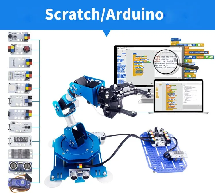 Hiwonder  new design robot with serial bus servo,free PC software,App,educational arduino 6axis robotic arm