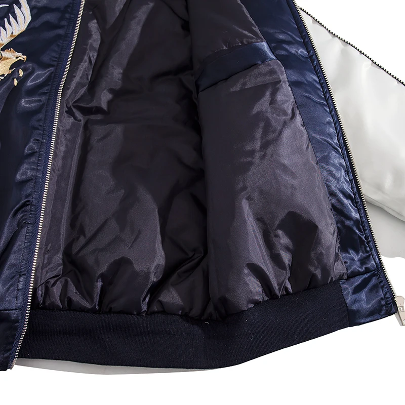 High End Customization Satin Baseball jacket xxxxl oversized sukajan japan Jacket with Embroidery varsity jackets