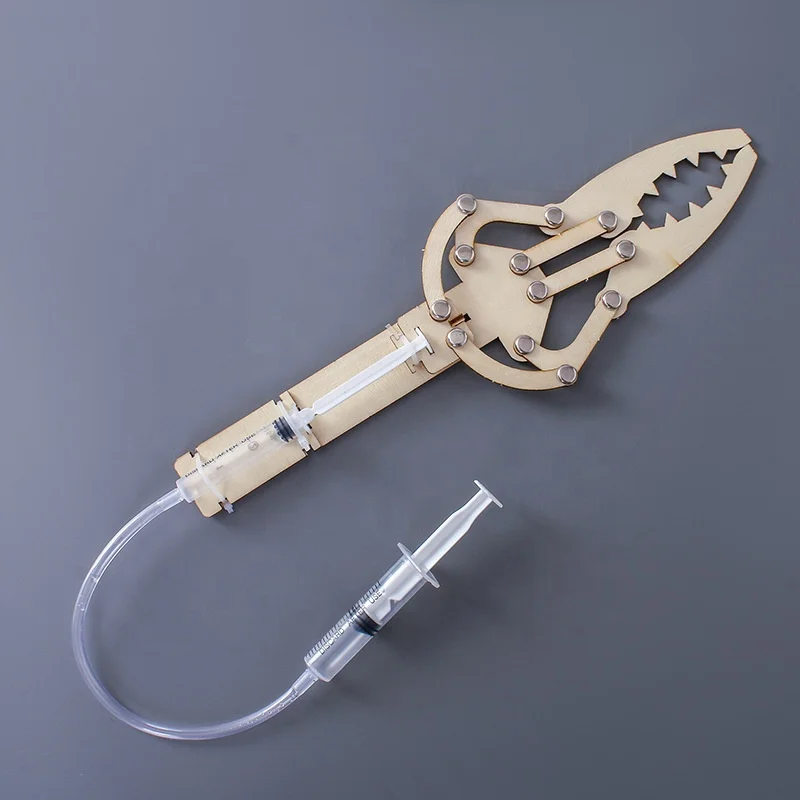 Hot Sell Science and Technology Student DIY Piston Hydraulic Mechanical Arm Model Material Experiment Toy Beneficial Wisdom