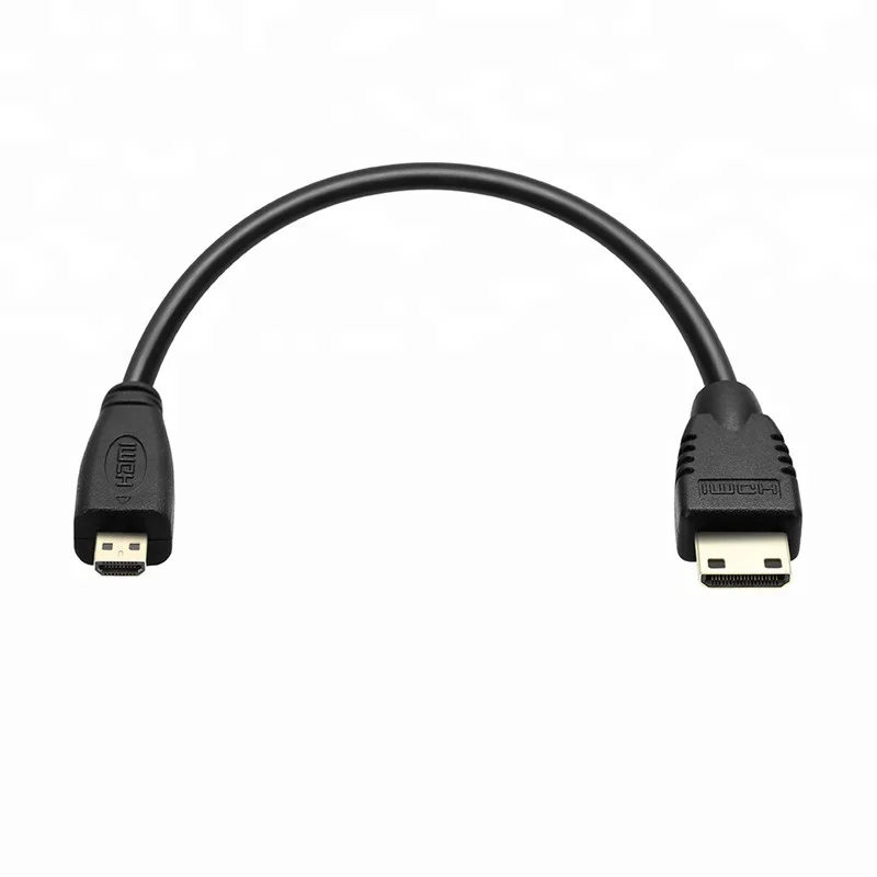 Gold Plated HD 720P 1080P Mini HDMI Male To Micro HDMI Male Video Cable