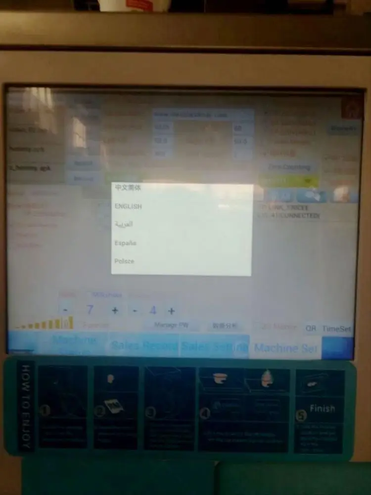 Multifunctional Soft Commercial Automatic Ice Cream & Milkshake Vending Machine With Ce Certificate