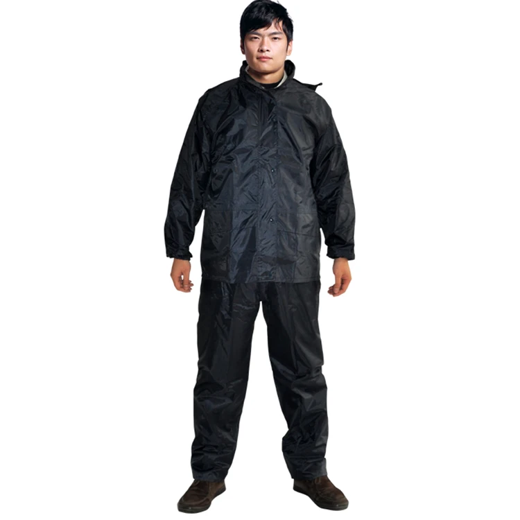 OEM customized wholesale long mens pvc Waterproof reflective traffic raincoat pants suit for motorcycle