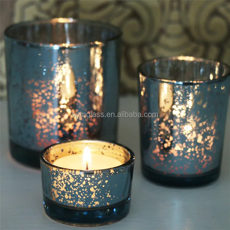 8 oz straight sided tumbler mercury glass candle holder wholesale in different sizes